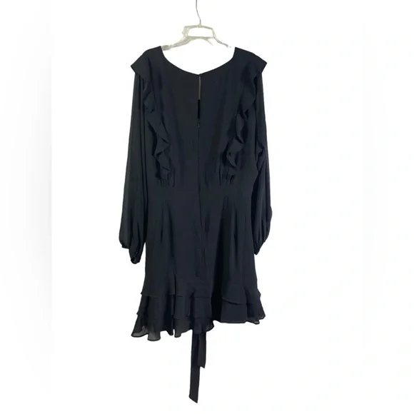 NWT CITY CHIC Pretty Ruffle Dress - black - Picture 3 of 6